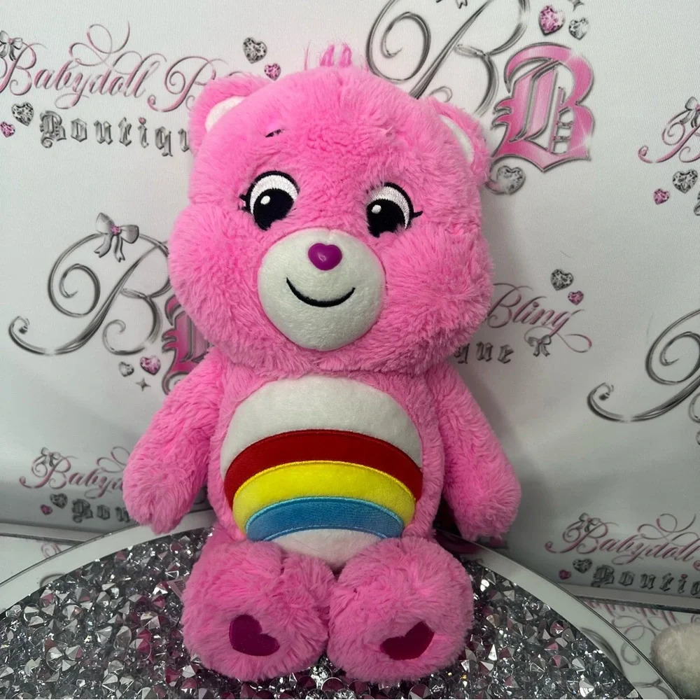 Carebear  plush rainbow stuffed animal pink teddy bear iconic neon cute 🥰